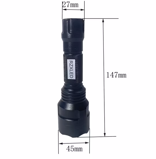 Lampe de poche LED UVC UVB haute puissance 250nm 254nm 300nm, torche LED 3W pour la désinfection